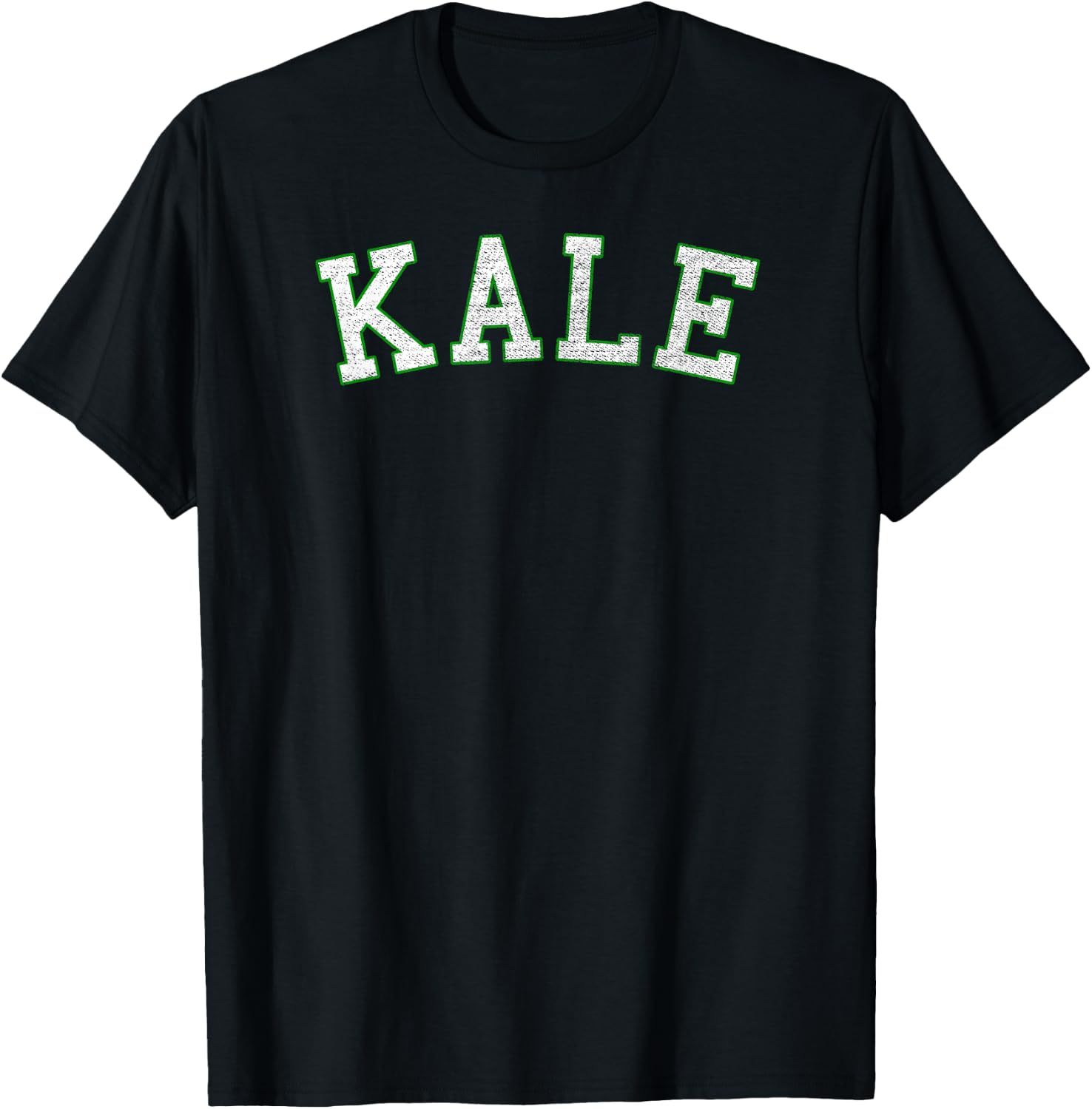 Vintage Retro Kale University Funny Vegan T Shirt T-Shirt - T-Shirt | Black