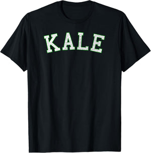 Vintage Retro Kale University Funny Vegan T Shirt T-Shirt - T-Shirt | Black