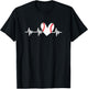 Heart Baseball Heartbeat Love Teens Tween Girls T-Shirt - T-Shirt | Black