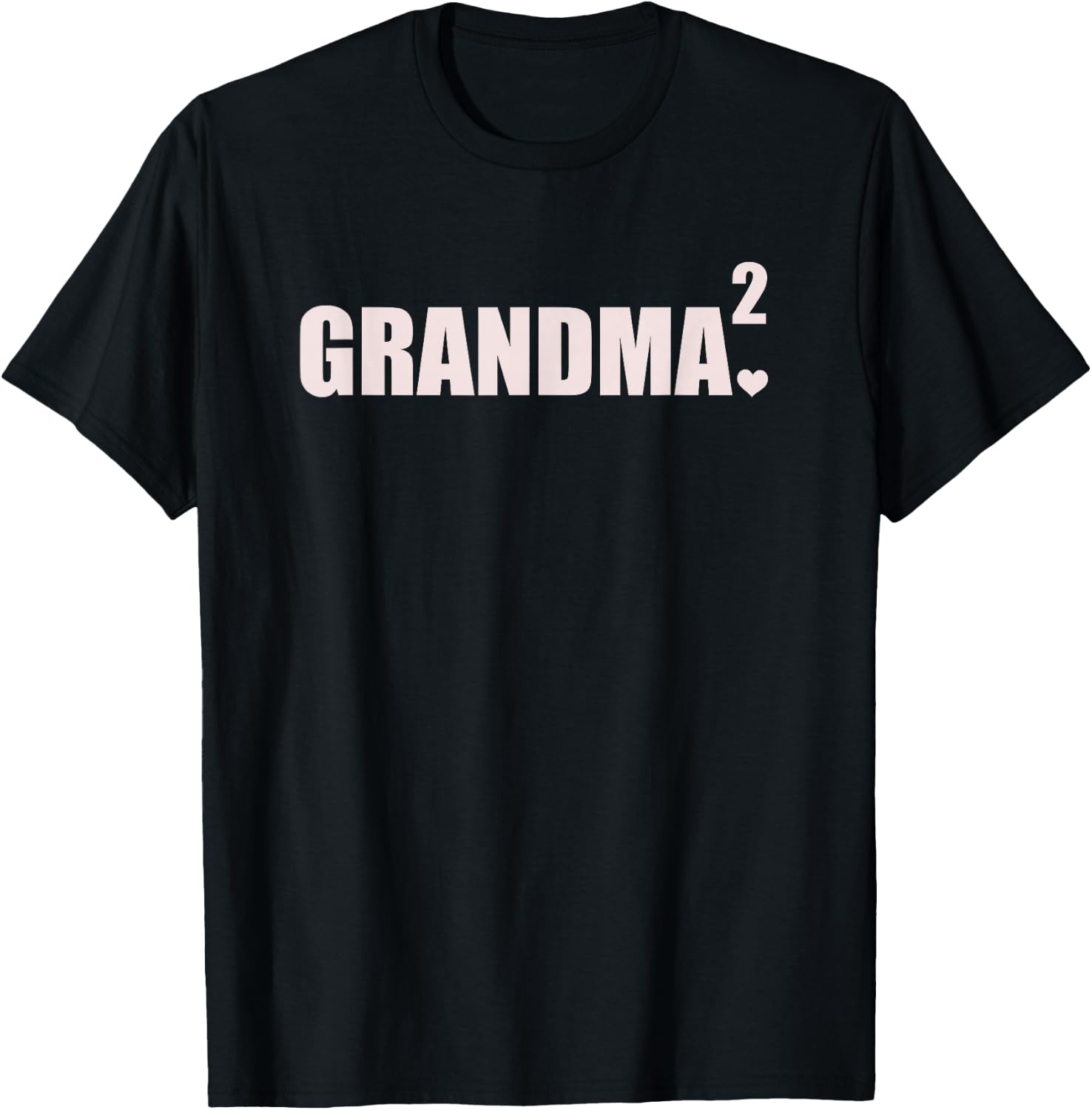 Promoted to Grandma Pregnancy Announcement Grandma 2 Grandkids 2nd Time Cubed Grandma Of Two Black Classic Fit Women's Holiday T-Shirt - T-Shirt | Black