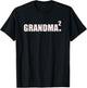 Promoted to Grandma Pregnancy Announcement Grandma 2 Grandkids 2nd Time Cubed Grandma Of Two Black Classic Fit Women's Holiday T-Shirt - T-Shirt | Black