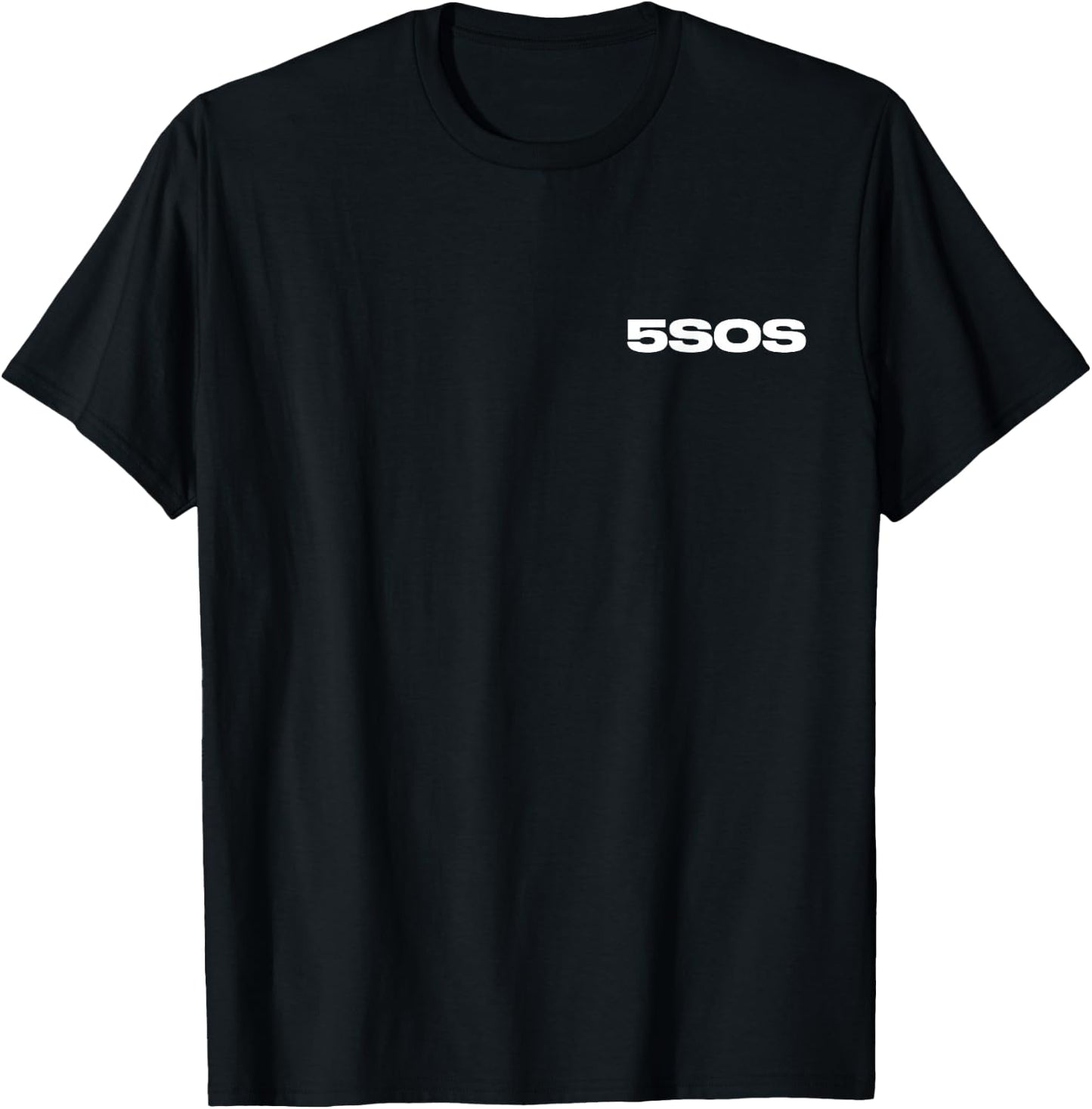 5 Seconds of Summer - Logo Wildflower Back Print T-Shirt - T-Shirt | Black