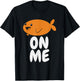 Gift Kids Fish On Me -Kids Black Cartoon Fish Small T-Shirt - T-Shirt | Black