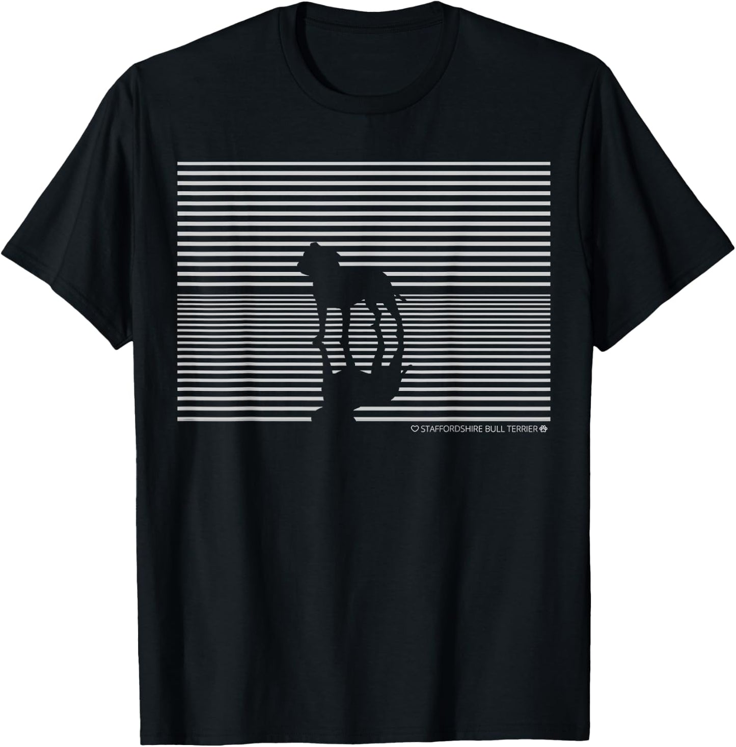 Staffordshire Bull Terrier Dog Love T-Shirt - T-Shirt | Black