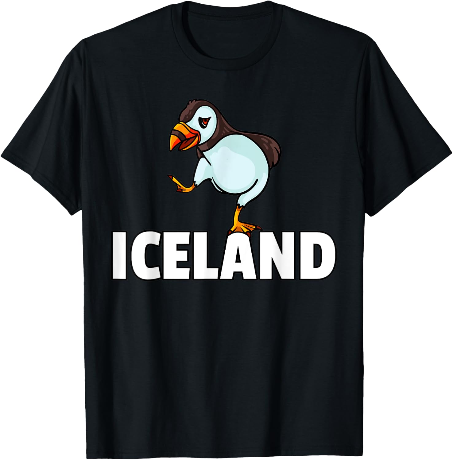 Puffin Bird Iceland Seabird T-Shirt - T-Shirt | Black
