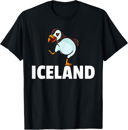 Puffin Bird Iceland Seabird T-Shirt - T-Shirt | Black