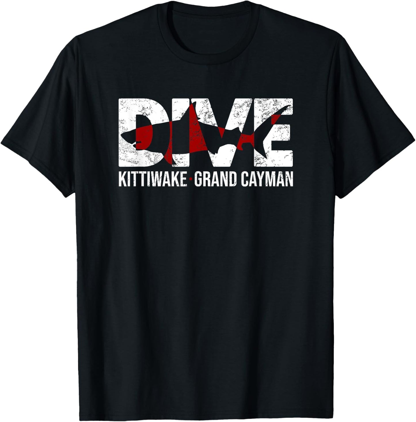 DIVE Grand Cayman Kittiwake SCUBA DIVING Diver T-Shirt - T-Shirt | Black