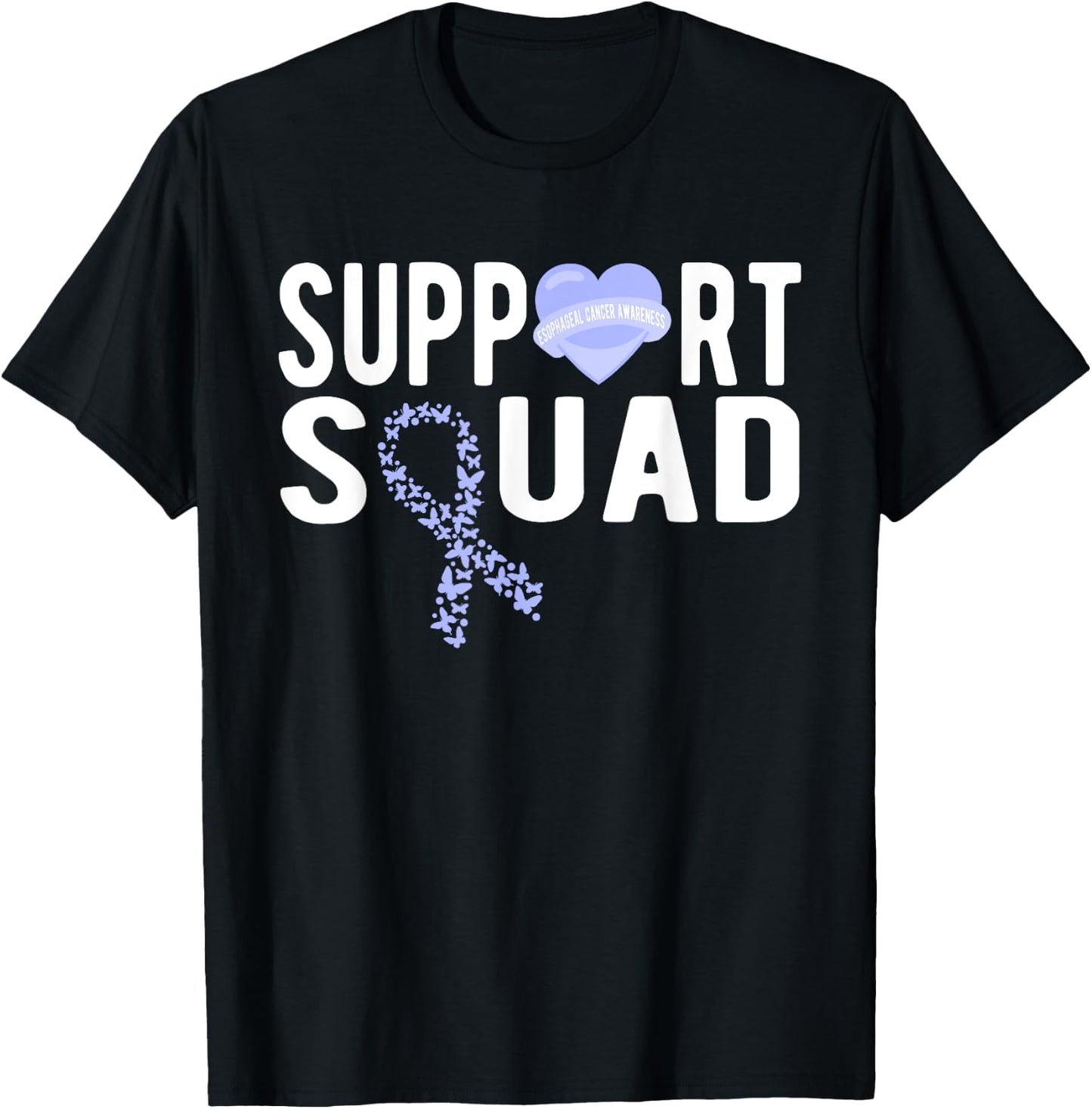 Support Squad Esophageal Cancer T-Shirt - T-Shirt | Black