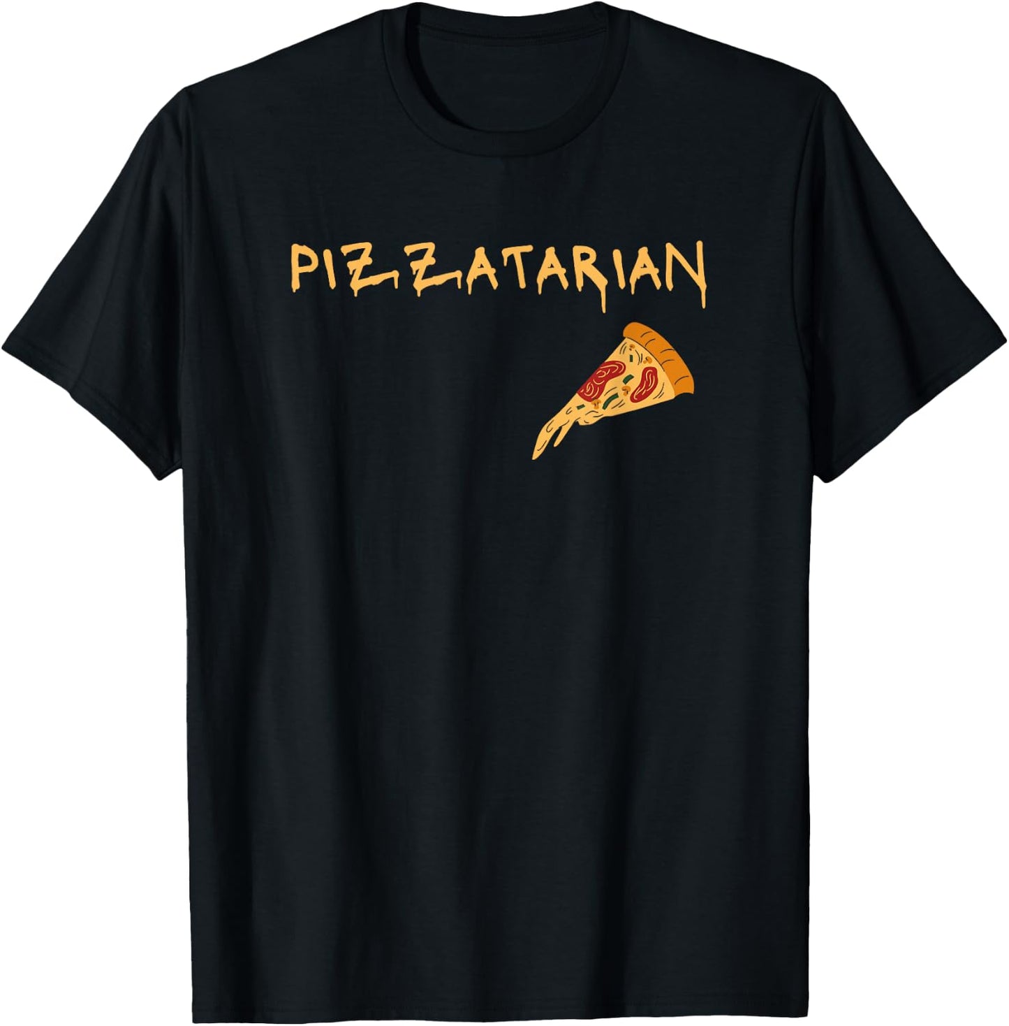 Pizzatarian funny design for Pizza Lovers T-Shirt - T-Shirt | Black