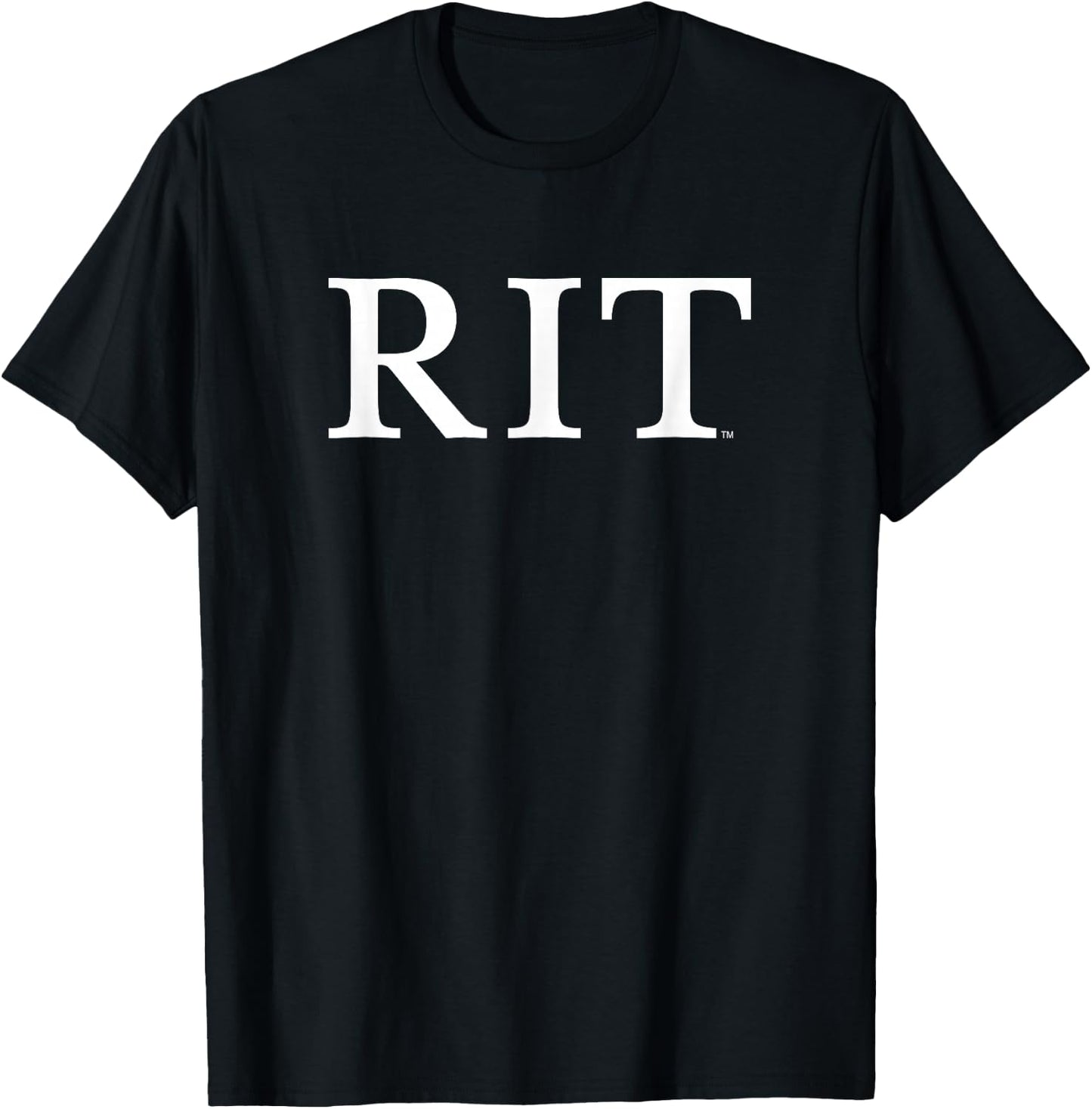 Rochester Institute of Technology RIT B/W Type T-Shirt - T-Shirt | Black