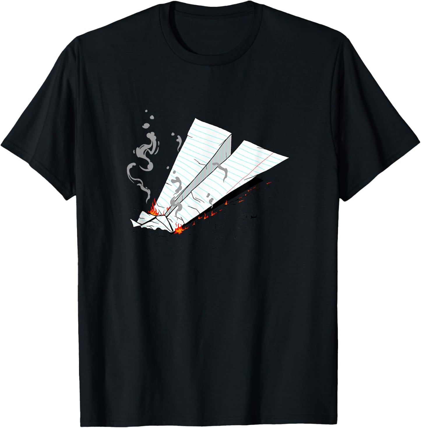 Paper Plane Crash T-Shirt - T-Shirt | Black