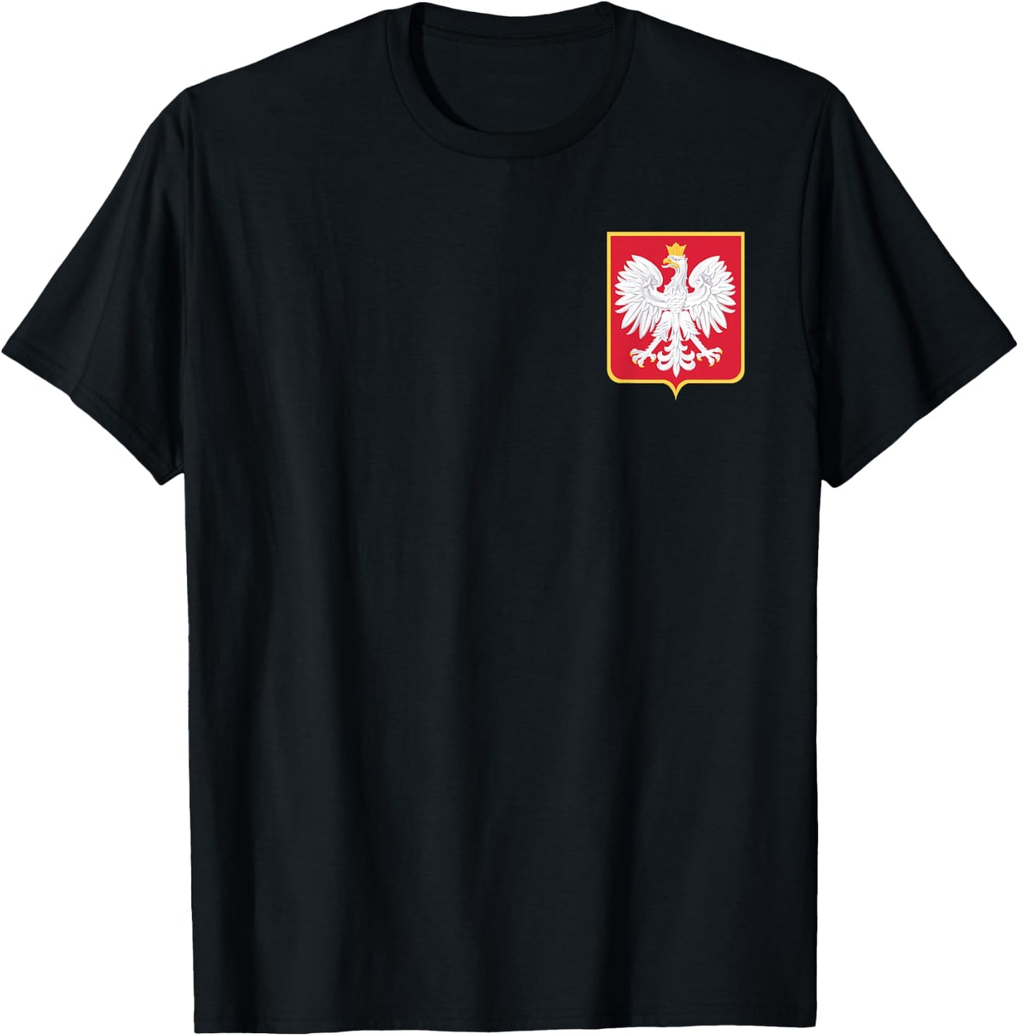 Poland White Eagle Coat of Arms Polska Polish Family T-Shirt - T-Shirt | Black