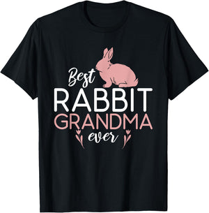 Best Rabbit Grandma Ever Cute Rabbit Lover T-Shirt - T-Shirt | Black