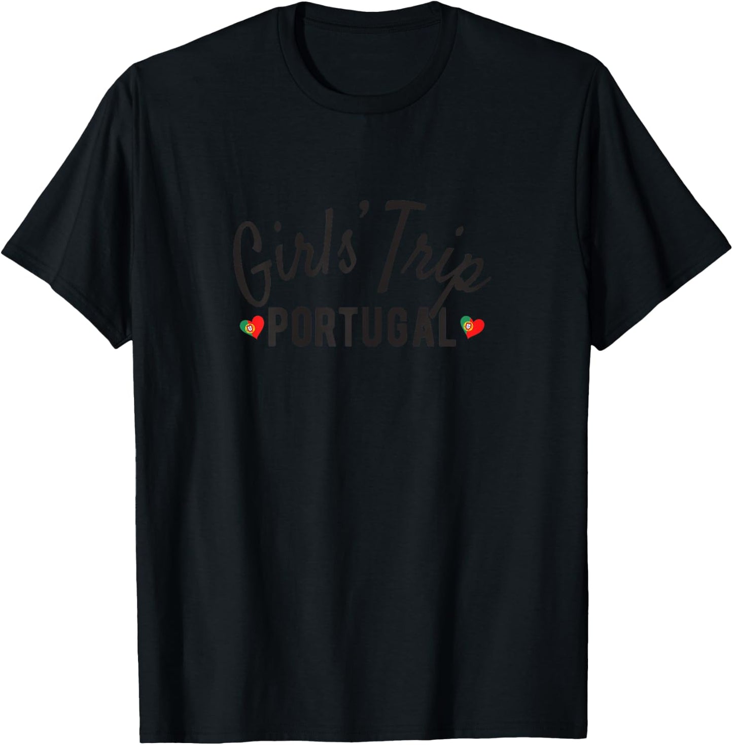 Girls' Trip Portugal | Girls Travel Vacation T-Shirt - T-Shirt | Black