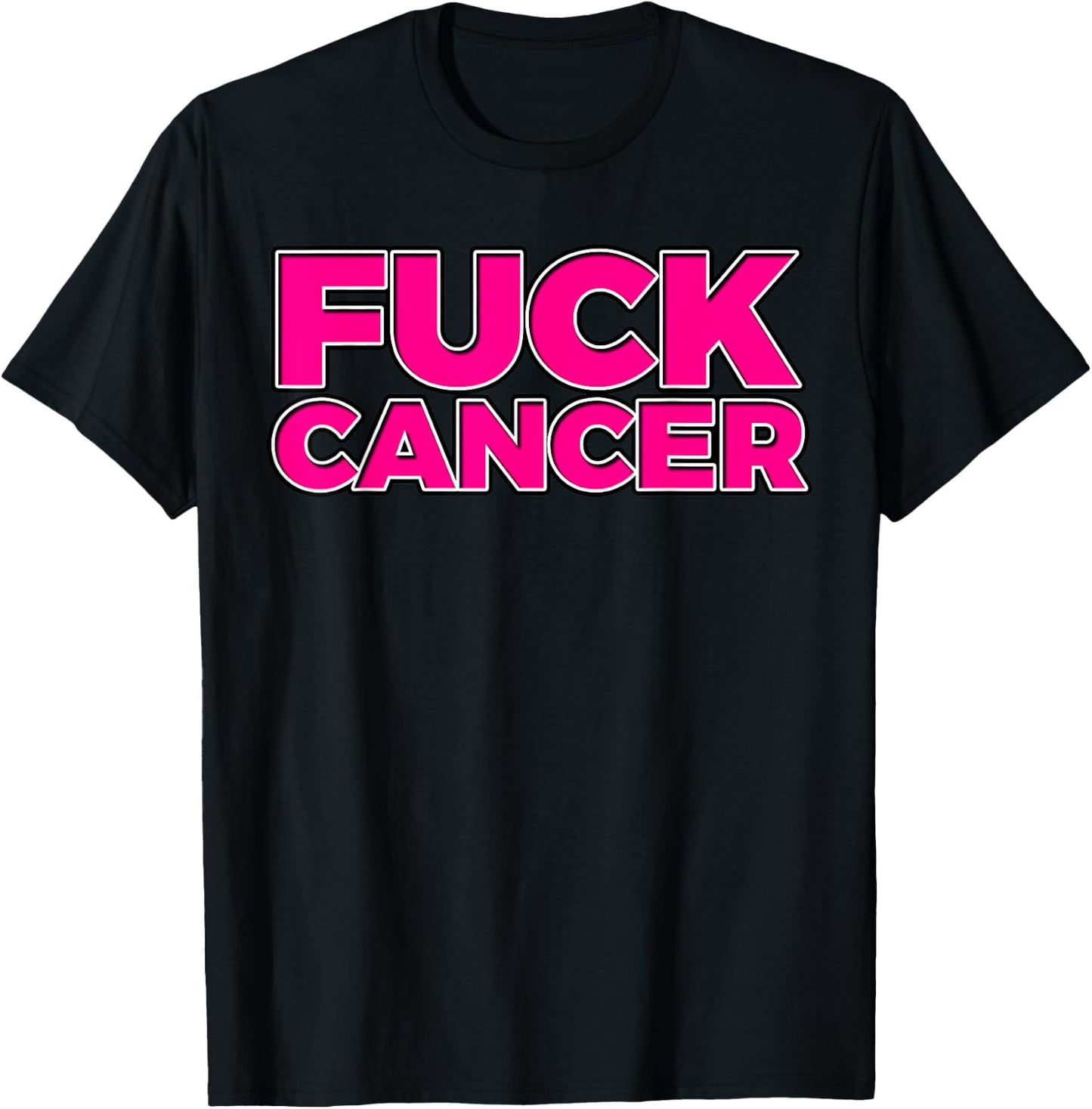 Fuck Cancer Breast Cancer Awareness T-Shirt - T-Shirt | Black