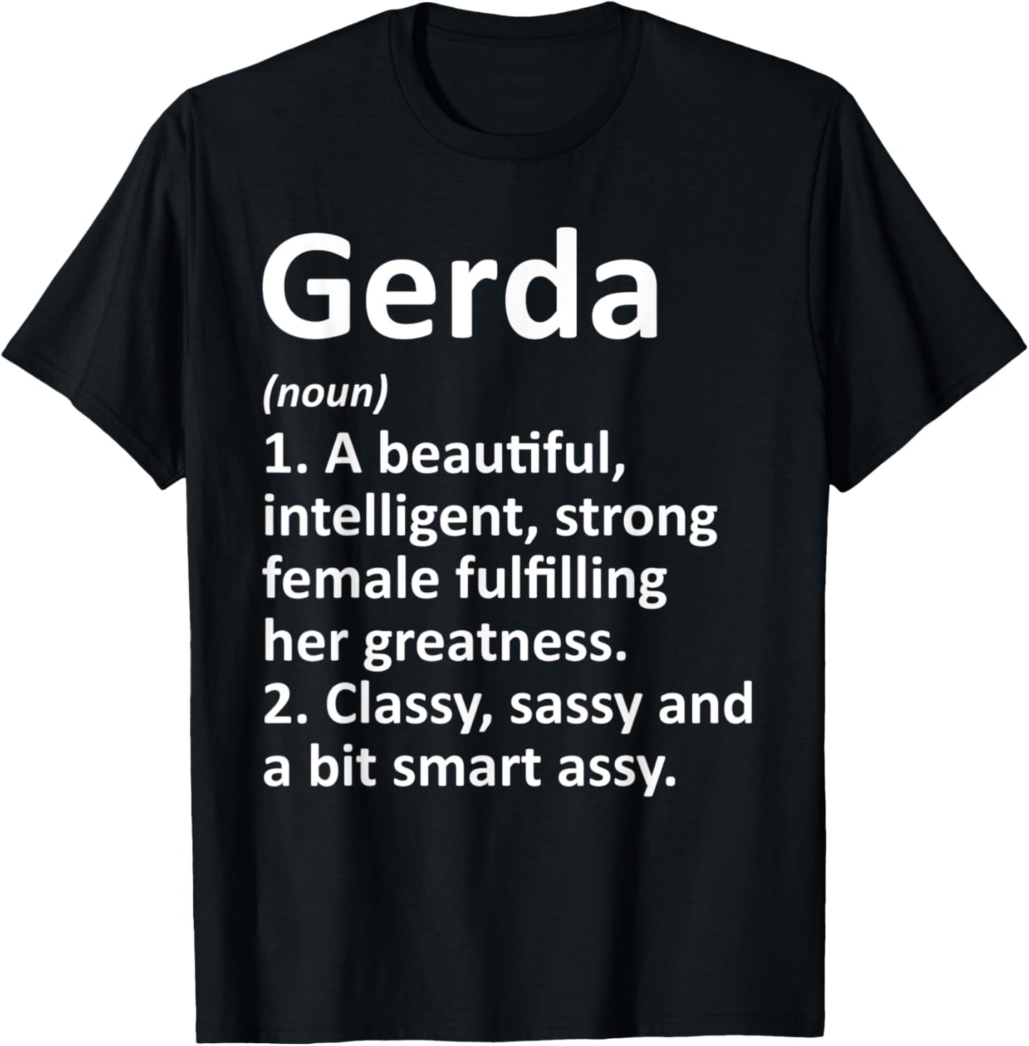 GERDA Definition Personalized Name Funny Christmas Gift T-Shirt - T-Shirt | Black