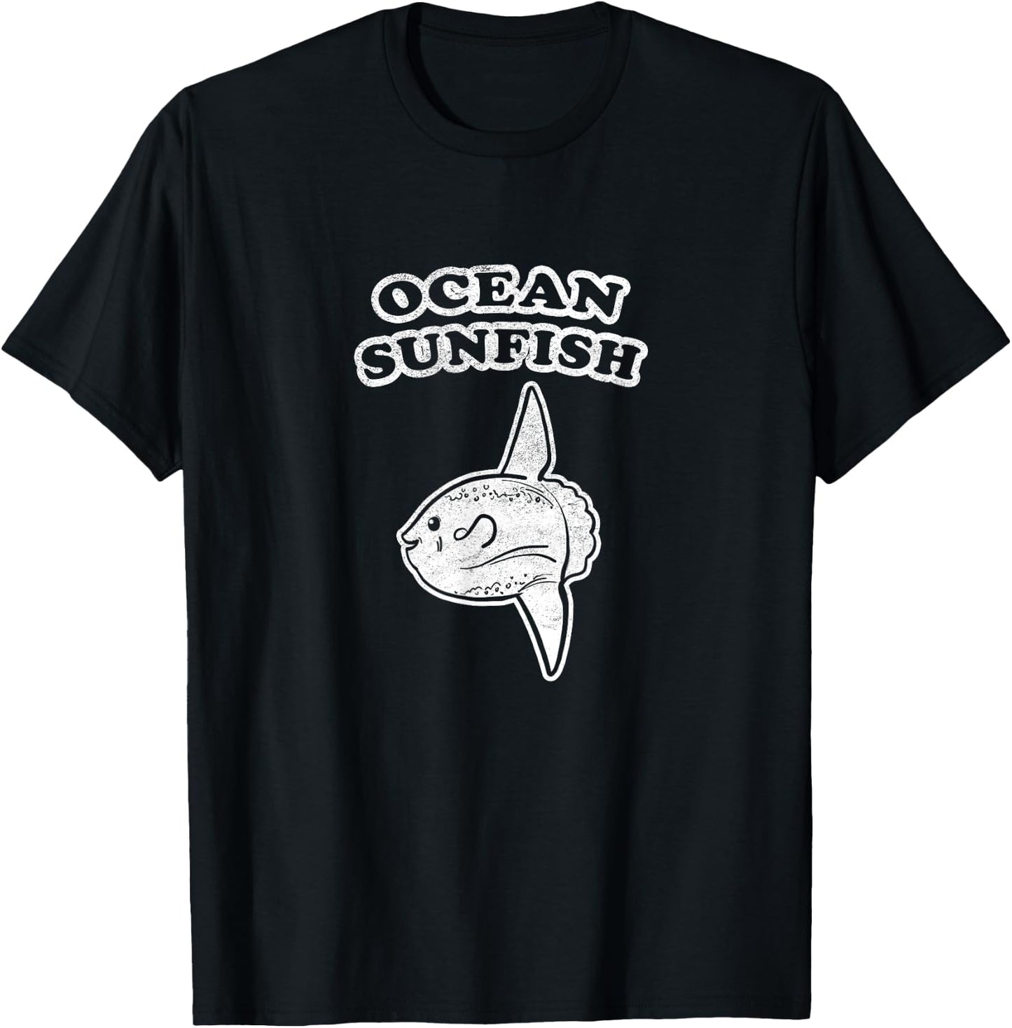 Retro Ocean Sunfish by Turbo Volcano T-Shirt - T-Shirt | Black