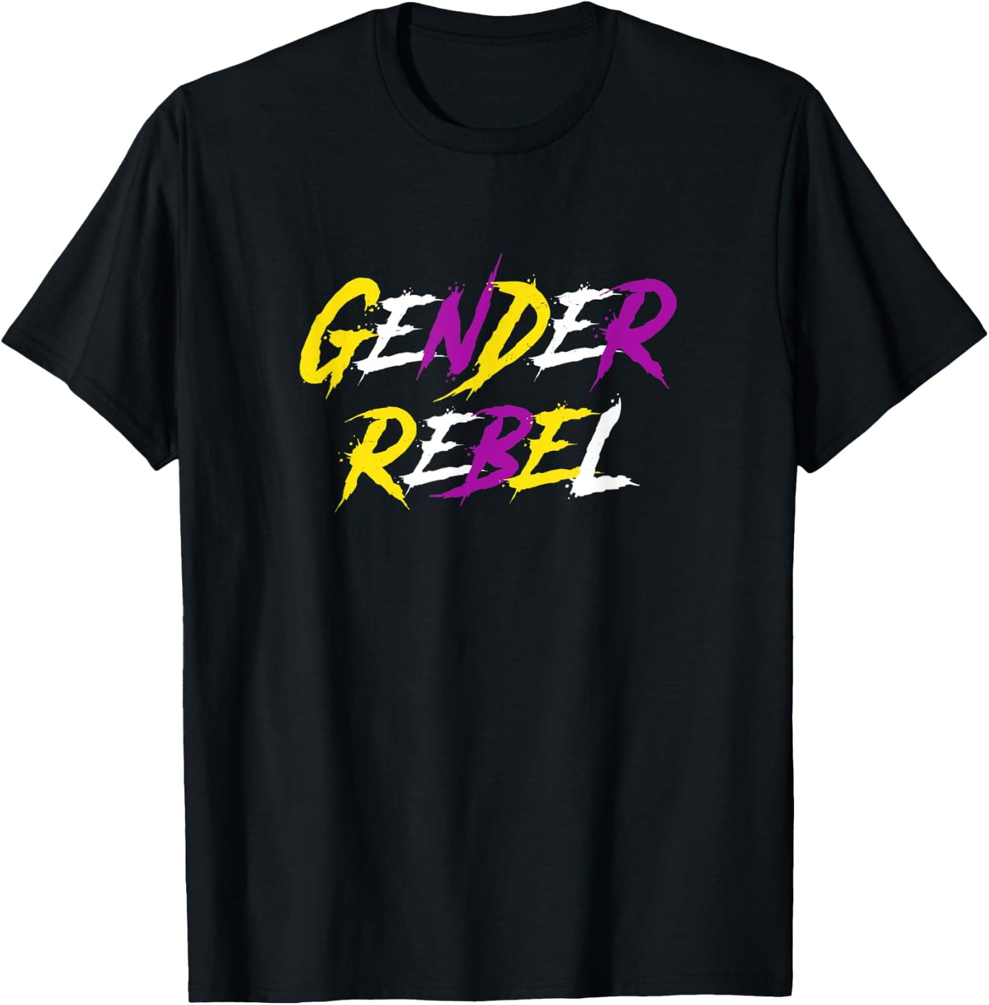 Gender Rebel Non Binary Pride T-Shirt - T-Shirt | Black