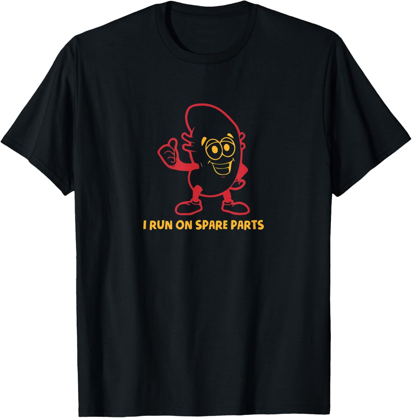 I Run On Spare Parts Kidney Pun Organ Donation Awareness T-Shirt - T-Shirt | Black