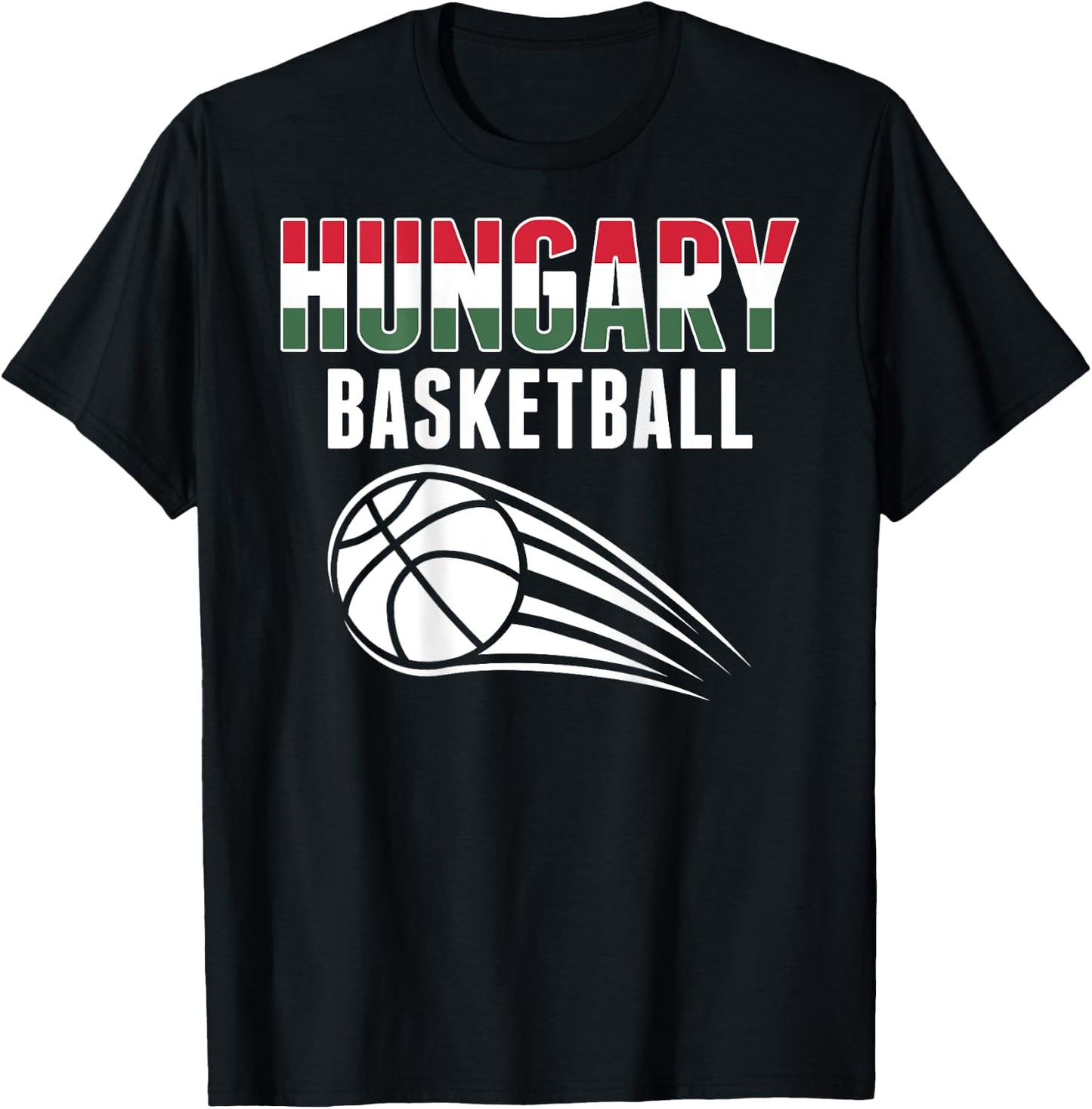 Hungary Basketball Fans Jersey - Hungarian Flag Sport Lovers T-Shirt - T-Shirt | Black