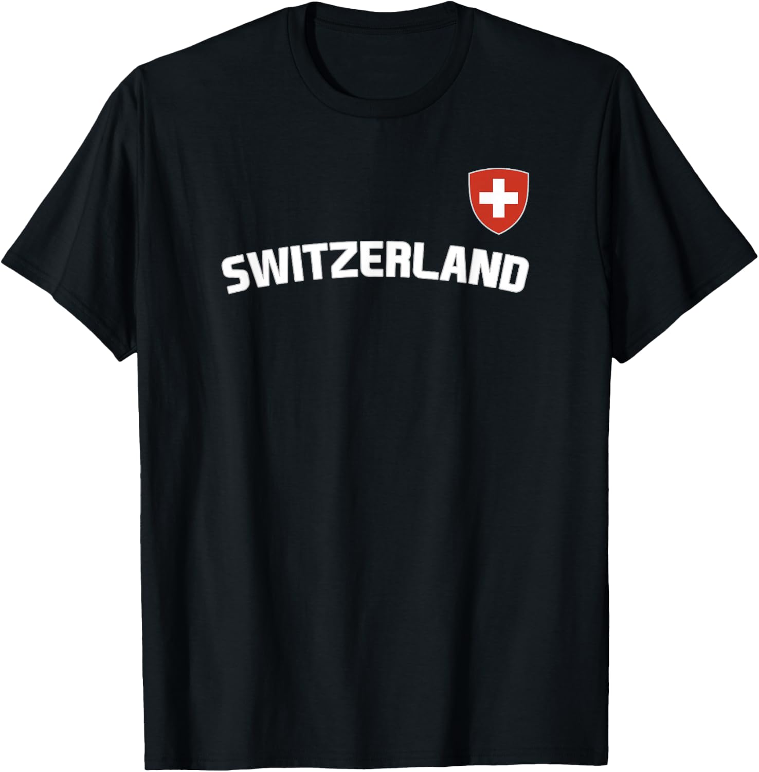 Switzerland Flag Swiss Pride International Country T-Shirt - T-Shirt | Black