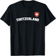 Switzerland Flag Swiss Pride International Country T-Shirt - T-Shirt | Black