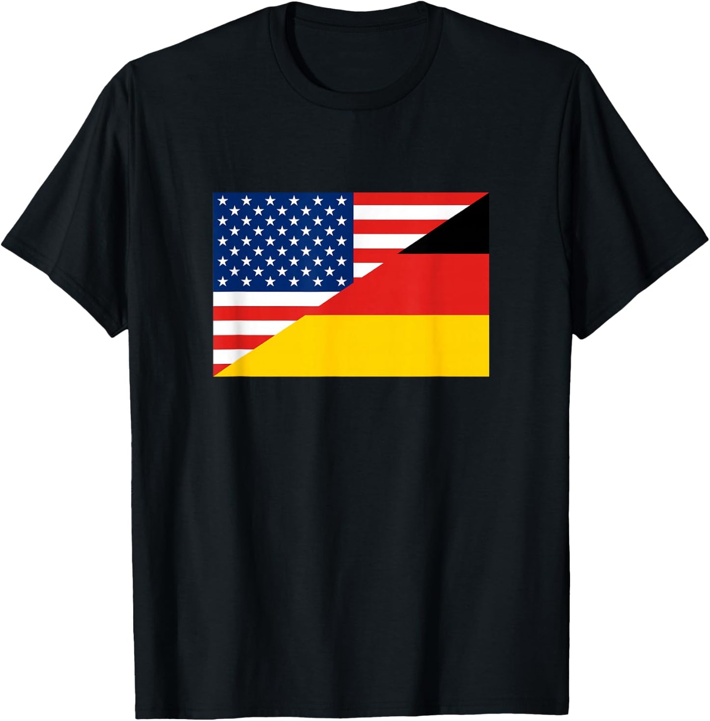 USA Germany flag T-Shirt - T-Shirt | Black
