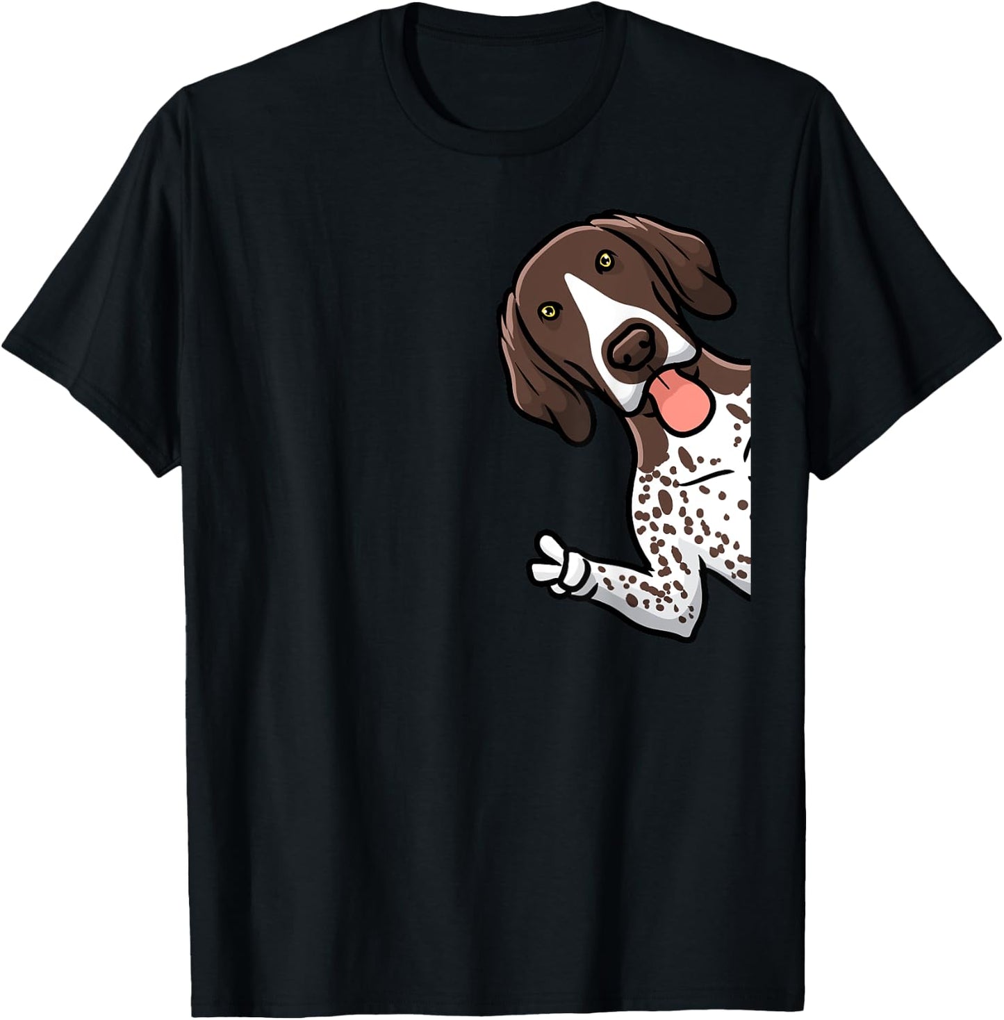 German Shorthaired Pointer Dog From Side T-Shirt - T-Shirt | Black