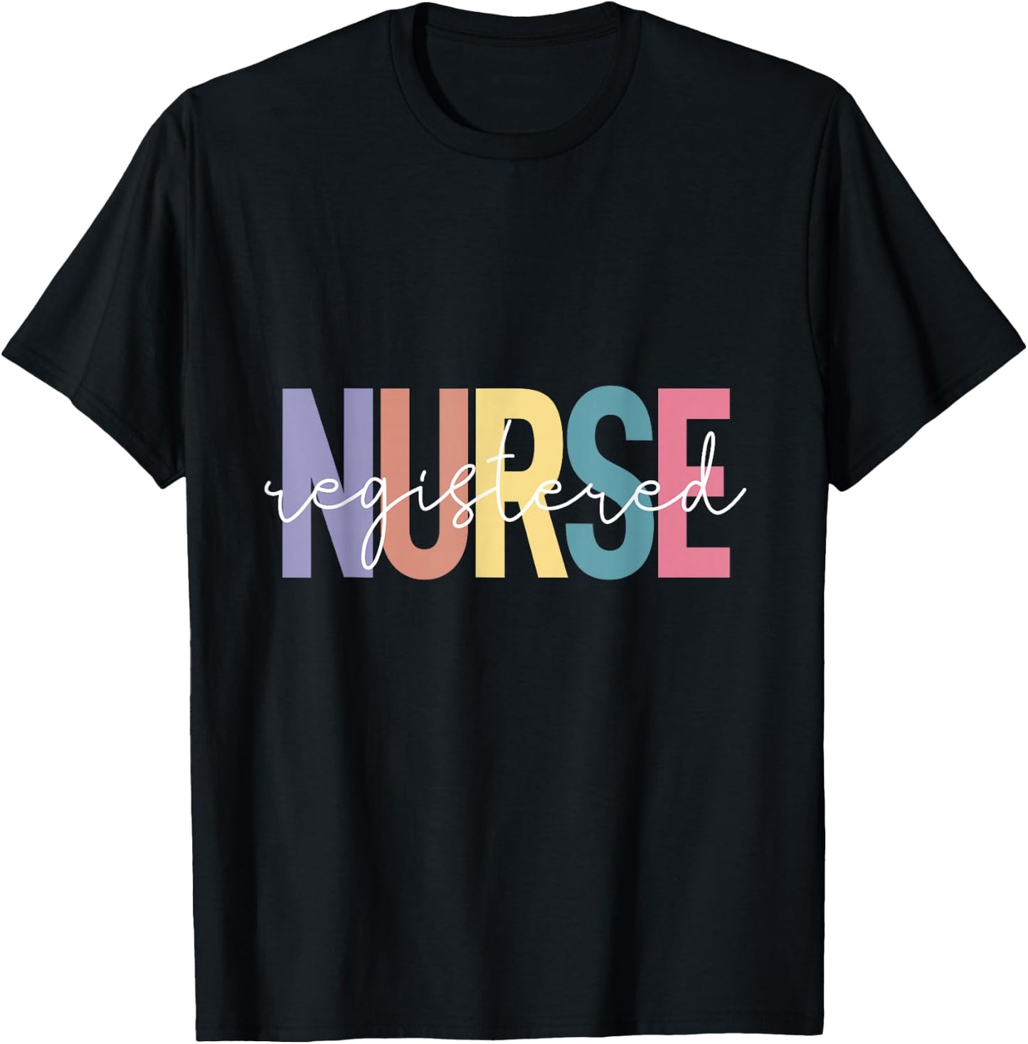 RN Nurse Vintage Print Registered Nurse Nursing School Women T-Shirt - T-Shirt | Black