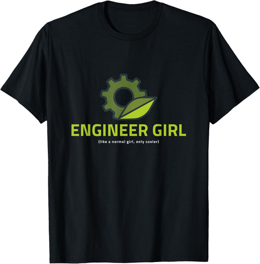 Engineer Girl Funny Cute Engineering Gift T-Shirt - T-Shirt | Black