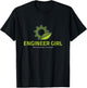 Engineer Girl Funny Cute Engineering Gift T-Shirt - T-Shirt | Black
