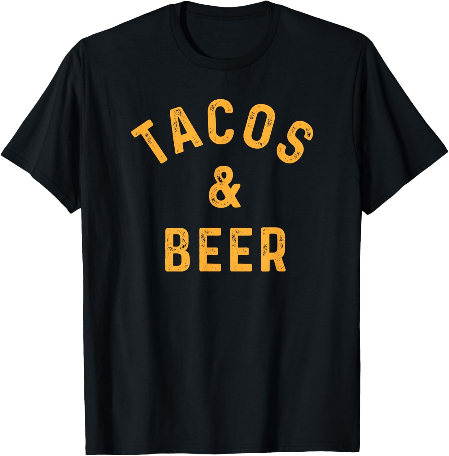 Tacos & Beer Funny Beer Drinker Taco Lover Saying Slogan T-Shirt - T-Shirt | Black