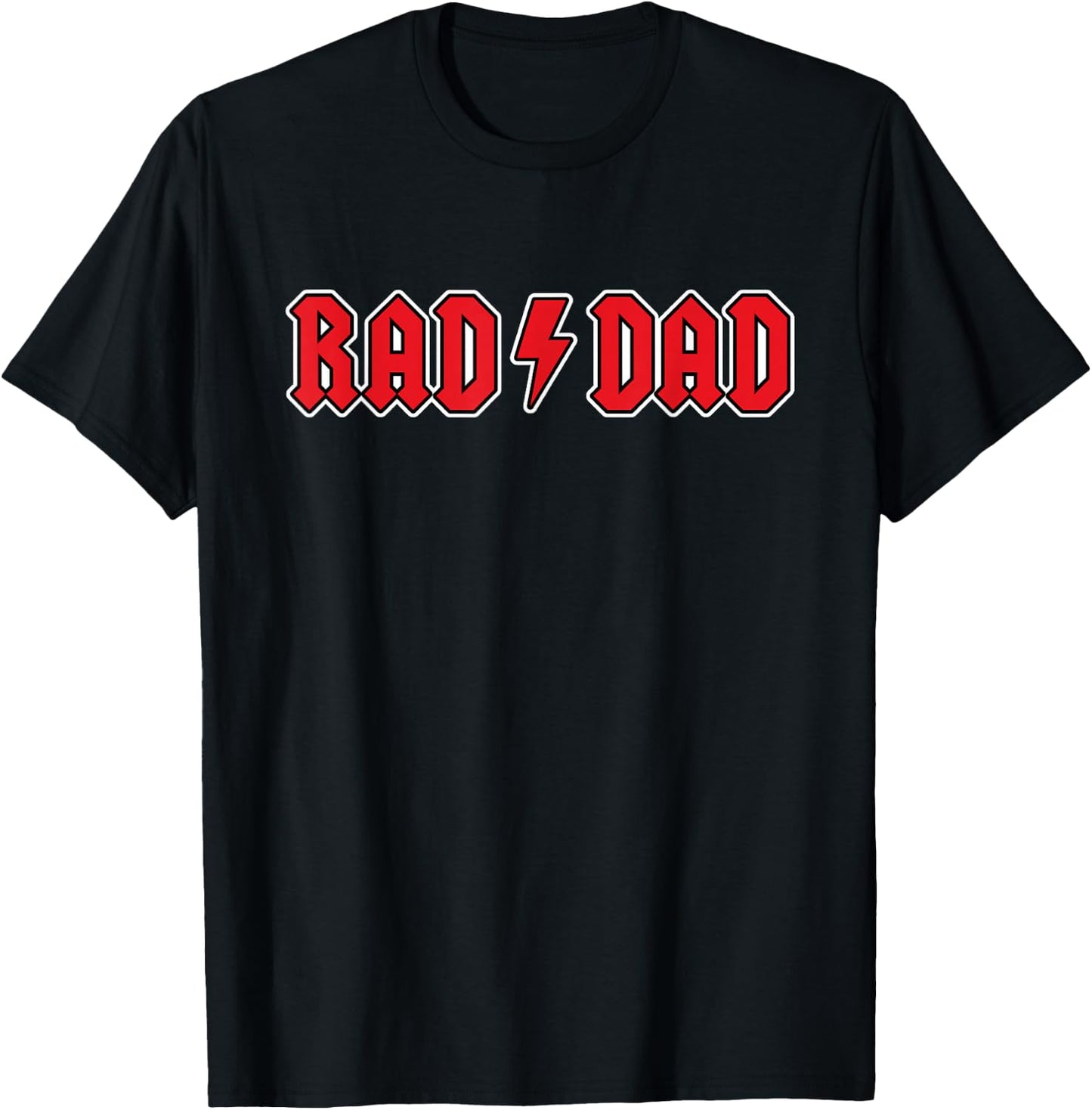 Rad Dad Cool Vintage Rock And Roll Funny Fathers Day Papa T-Shirt - T-Shirt | Black