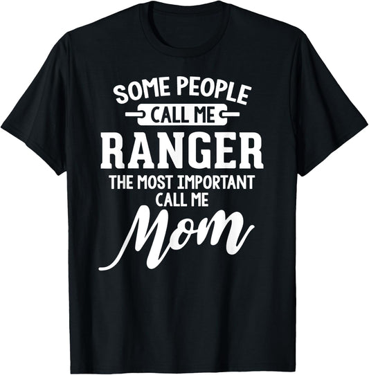 Mothers Day Design for a Ranger Mom T-Shirt - T-Shirt | Black