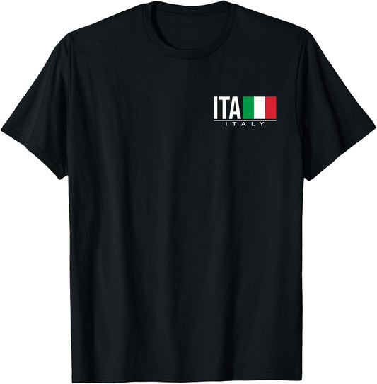 Italy Flag Italian Tricolore Sports Games Athletic Jersey T-Shirt - T-Shirt | Black