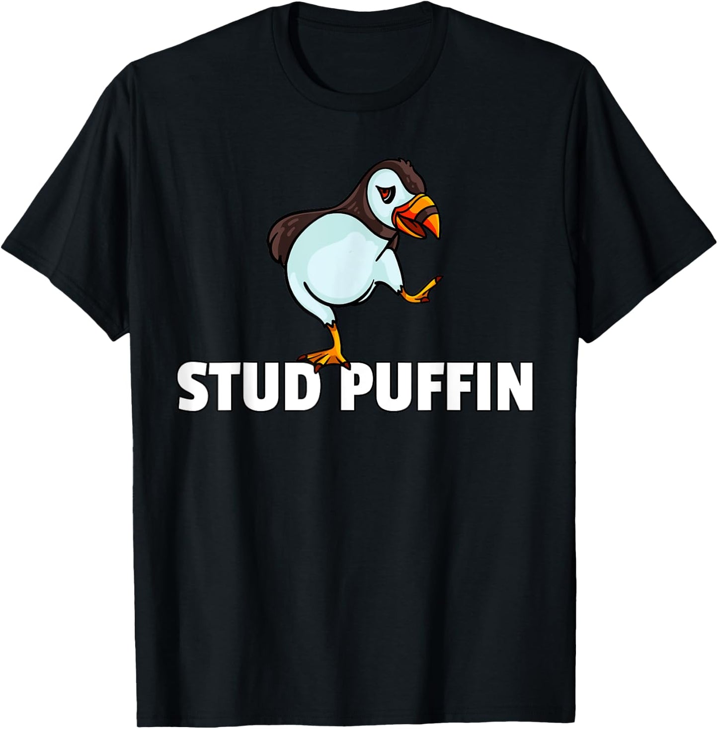 Stud Puffin Gift Iceland Seabird T-Shirt - T-Shirt | Black