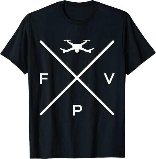 Drone Racing Quadcopter FPV Drone T-Shirt - T-Shirt | Black