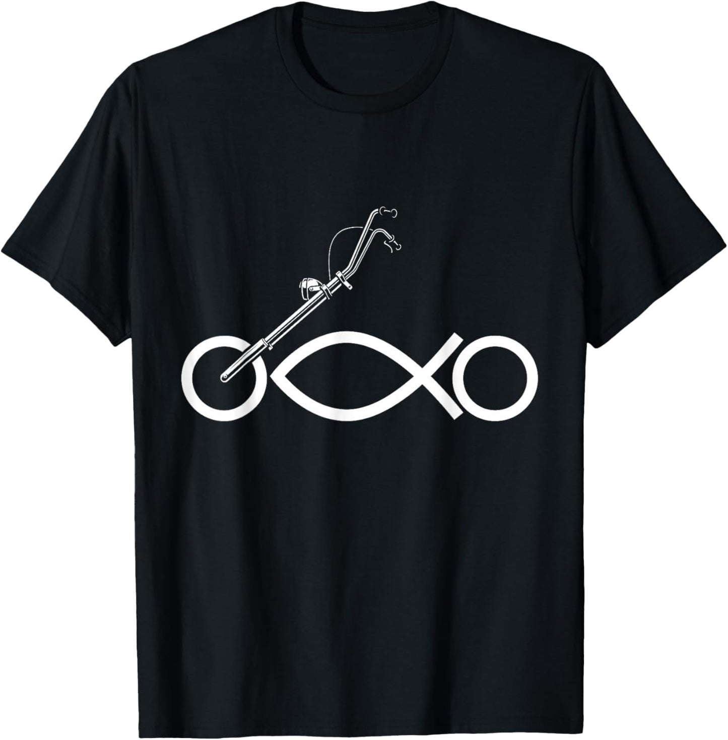 Christian Motorcycle Biker Ichthus Faith T-Shirt - T-Shirt | Black
