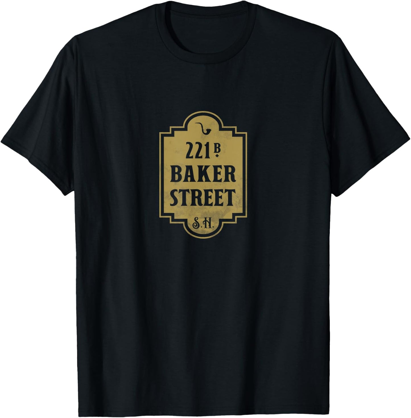 221b Baker Street [distressed] T-Shirt - T-Shirt | Black