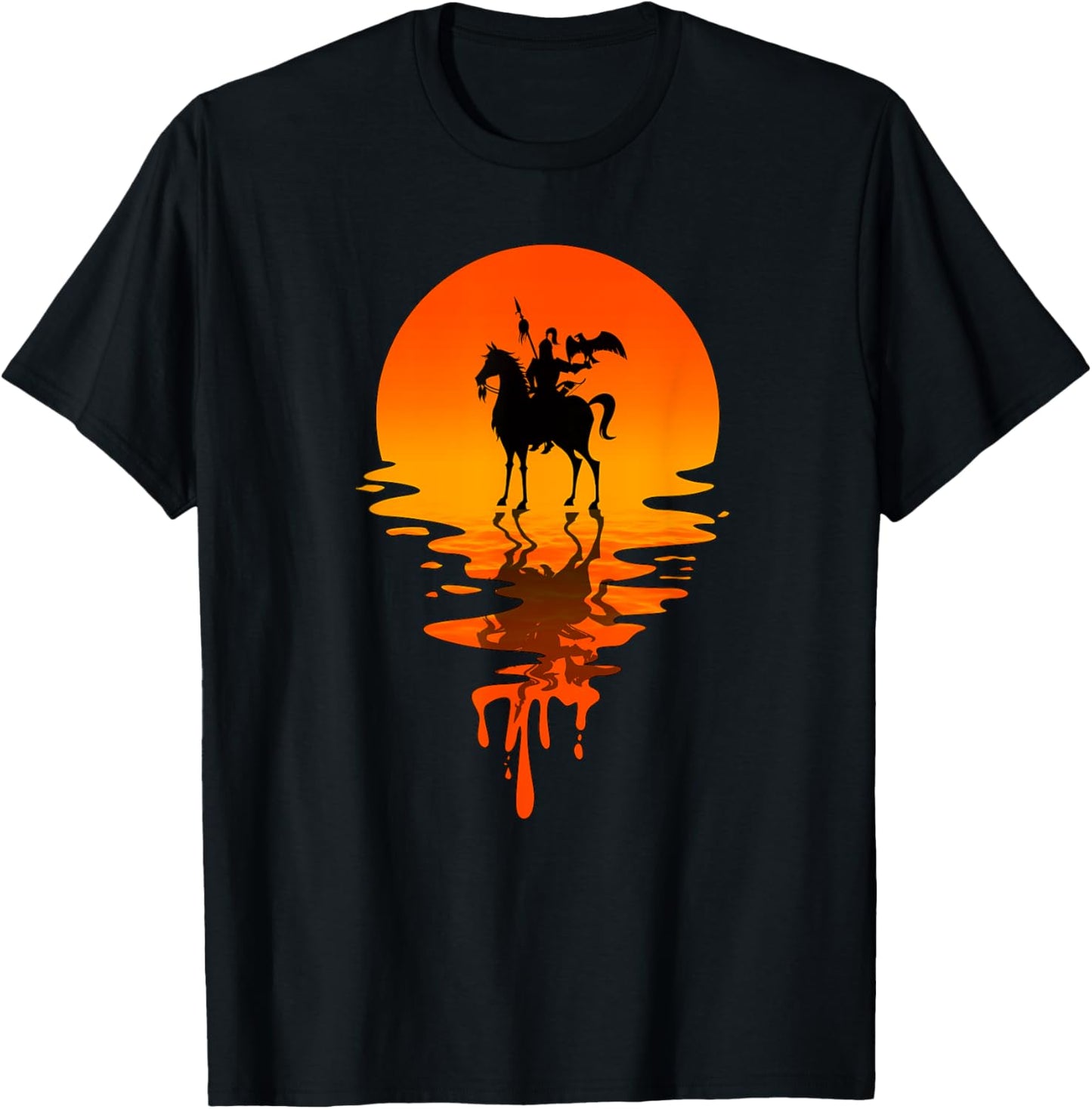 Vintage Retro Style Genghis Khan T-Shirt - T-Shirt | Black