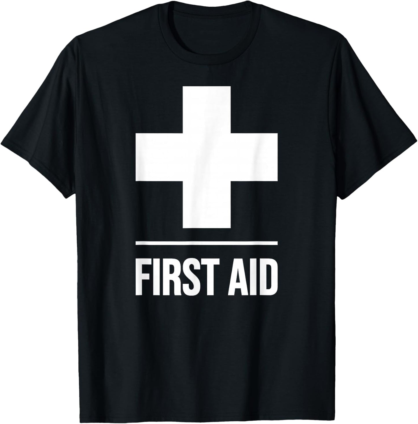 First Aid Cross Medic Event Staff Uniform Emergency T-Shirt - T-Shirt | Black