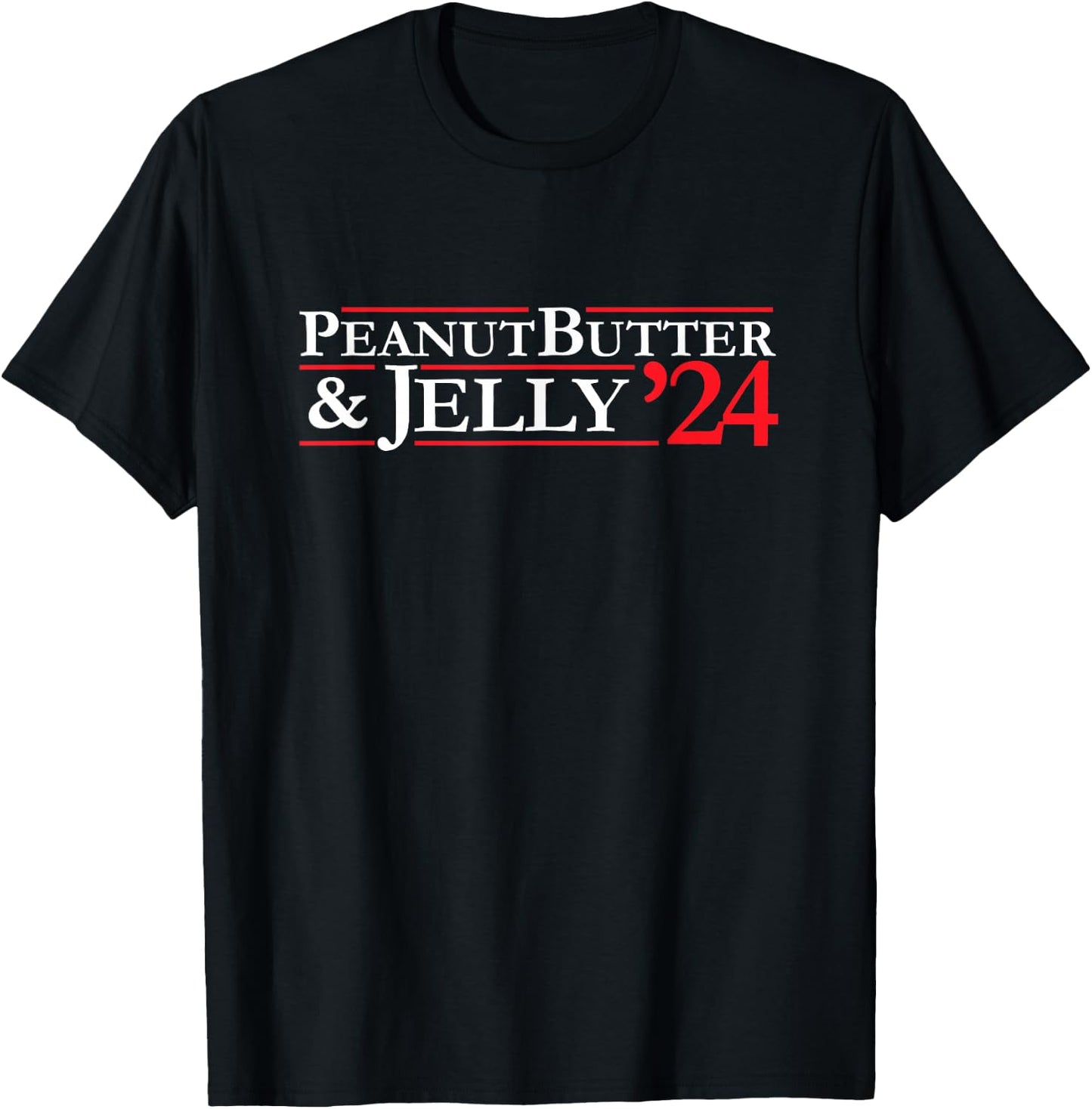 Novelty 2024 Election Campaign | '24 Peanut Butter & Jelly T-Shirt - T-Shirt | Black