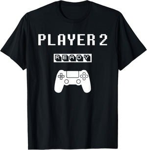 Player 1 Player 2 ready player ps game 5... Dad day Brother T-Shirt - T-Shirt | Black