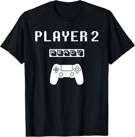 Player 1 Player 2 ready player ps game 5... Dad day Brother T-Shirt - T-Shirt | Black