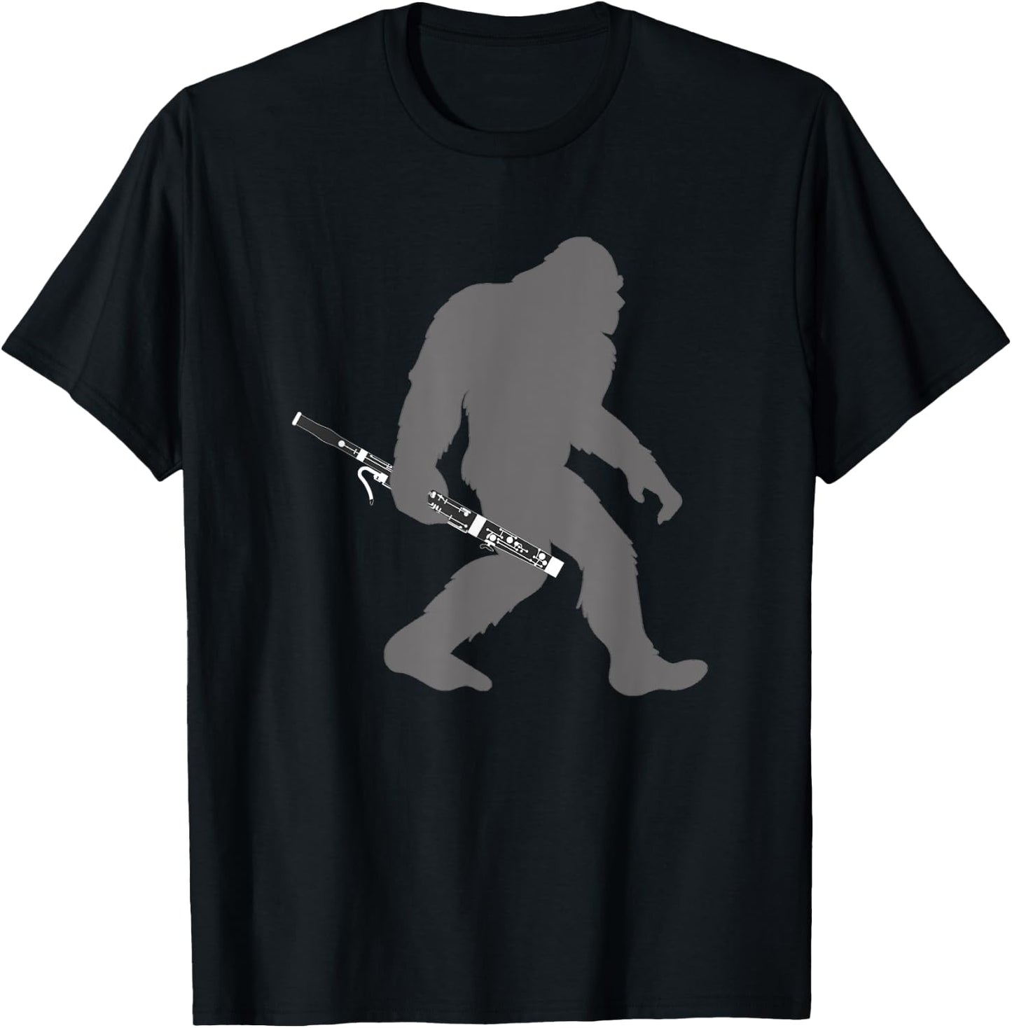 Funny Bassoonist Bigfoot musician with Bassoon T-Shirt - T-Shirt | Black