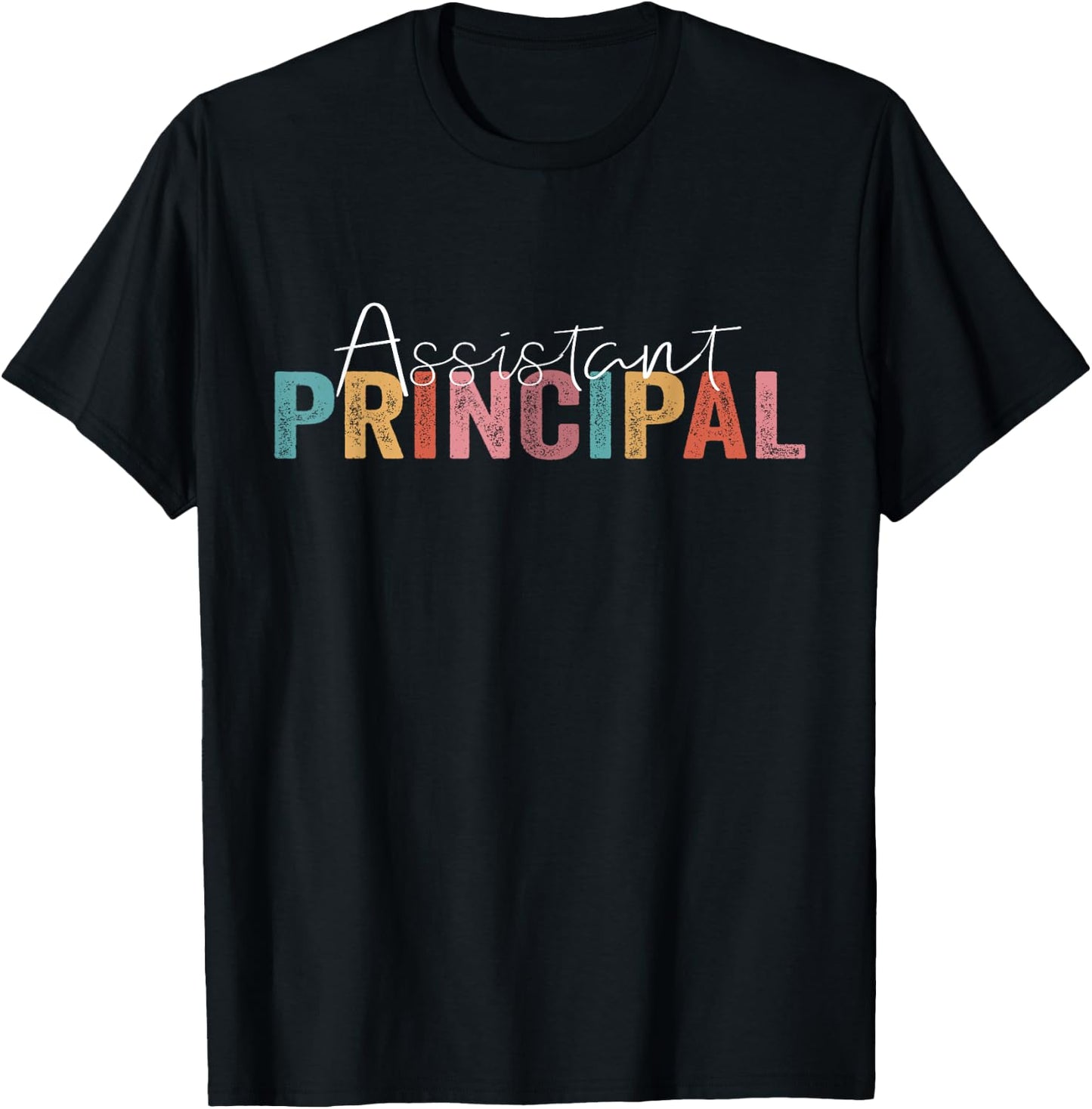 Assistant Principal Funny Job Title School Worker Vintage T-Shirt - T-Shirt | Black