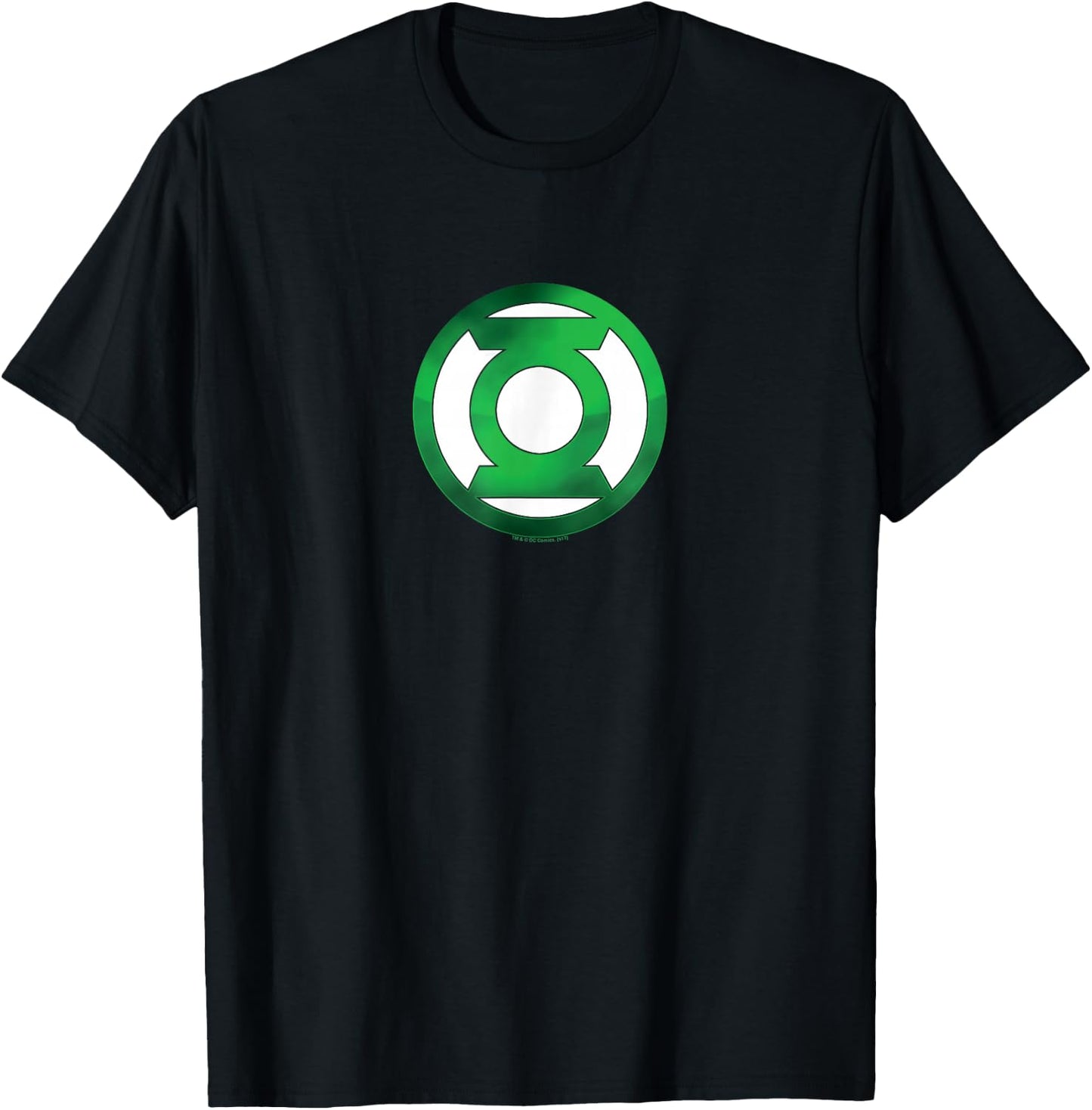 Green Lantern Green Chrome Logo T-Shirt - T-Shirt | Black