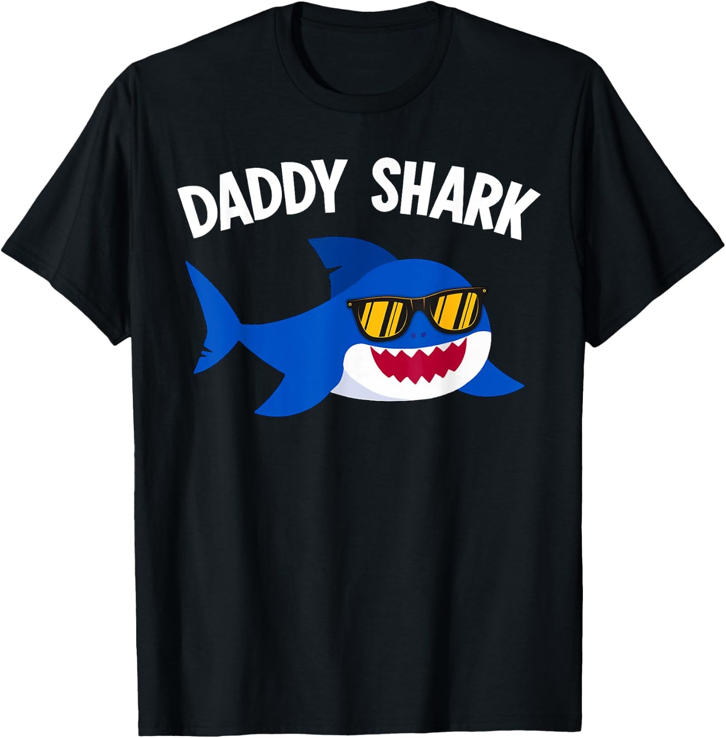 Shark Lover Funny Daddy Shark Father's Day T-Shirt - T-Shirt | Black