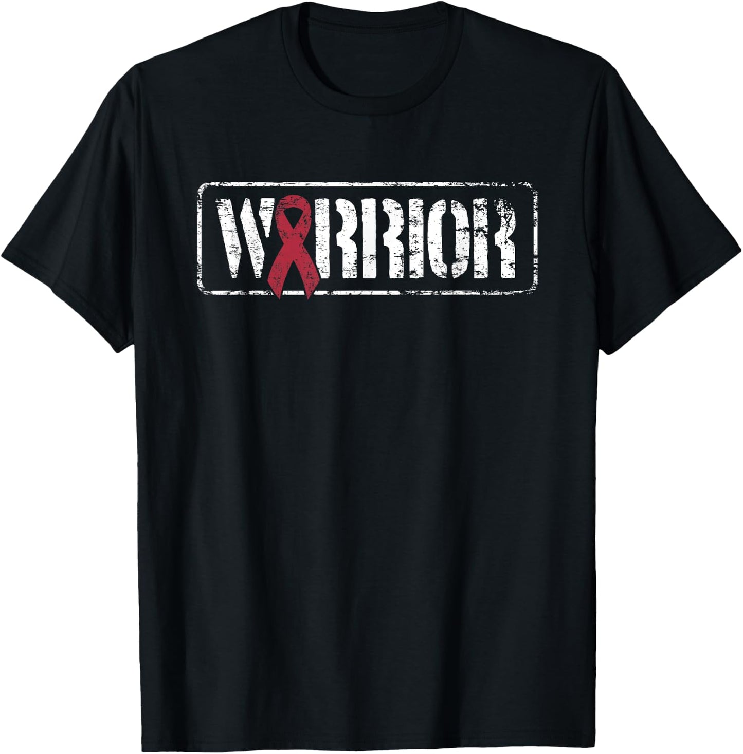 Multiple Myeloma Awareness - Burgundy Cancer Ribbon T-Shirt - T-Shirt | Black