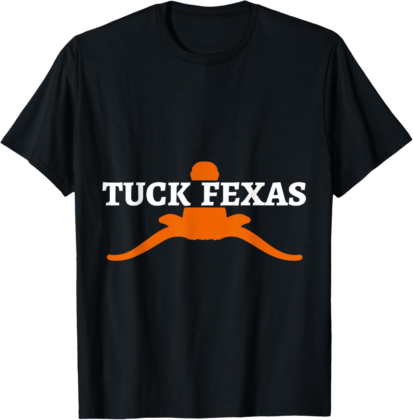 Horns Down Shirt Horns Down Texas Tuck Fexas Shirt T-Shirt - T-Shirt | Black